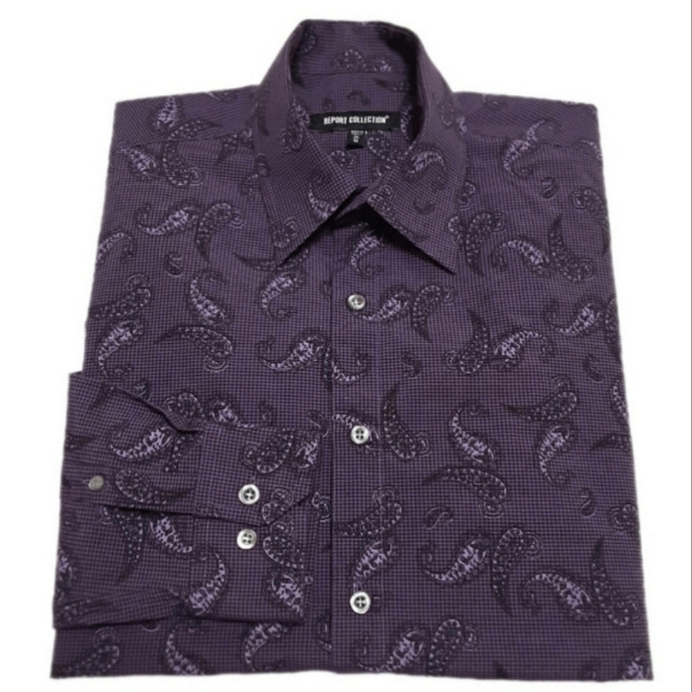 Report Collection Button Up Shirt Mens Medium